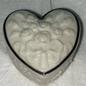 Vintage Lenox Wedding Promises Favor Trinket Heart Box